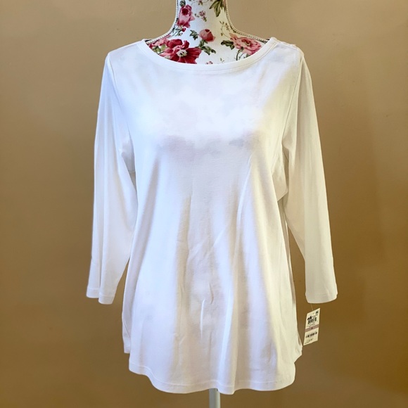 Charter Club 3/4 sleeve top - Picture 2 of 6